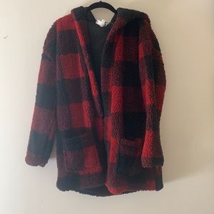 Buffalo Plaid Sherpa Jacket